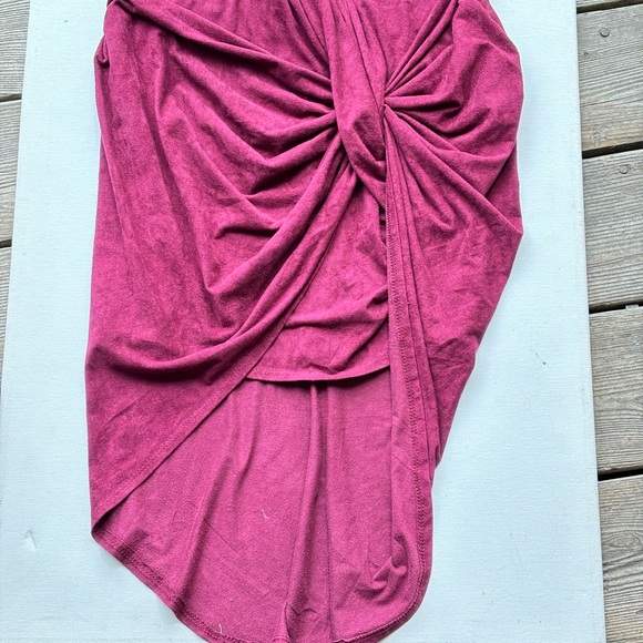 Izzy & Me Casual Tulip Sil- houette Skirt High-Low Drape Wrap style - Picture 3 of 6